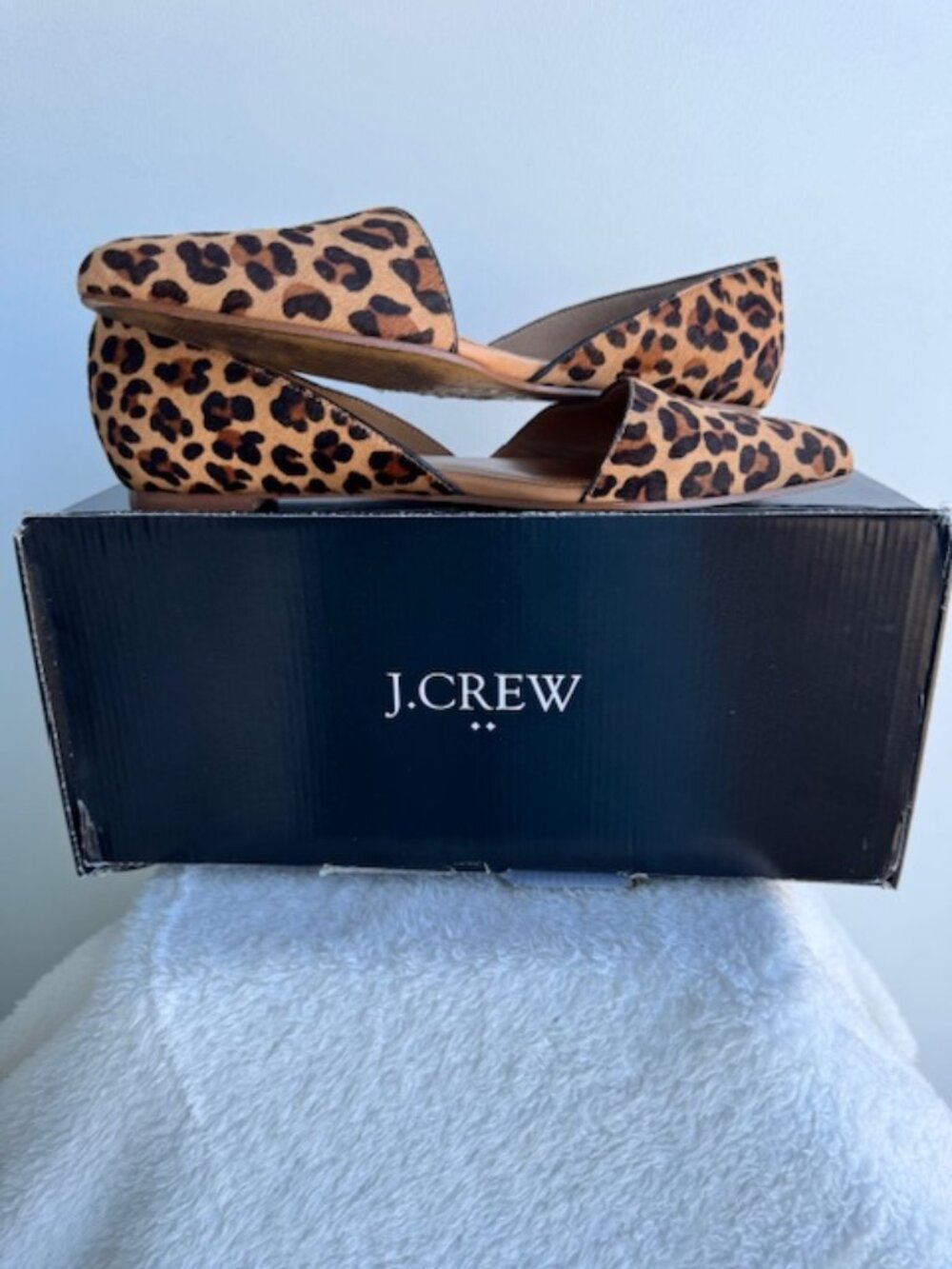 J CREW - Leopard Print Zoe Calf Hair Flats